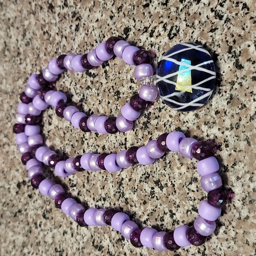 Kandi rave pendant necklace